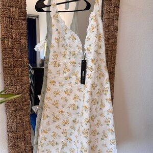 Fashion Nova White Floral Mini Dress